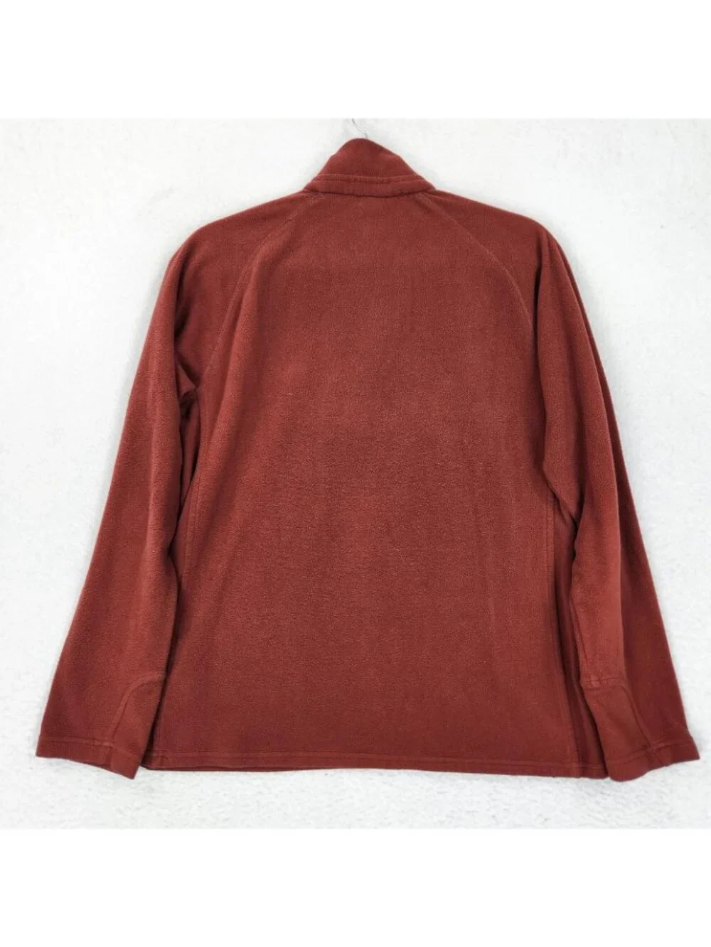 Marmot Sweater Womens Medium Burnt Orange Drop Line 1/4 Zip Fleece Pullover